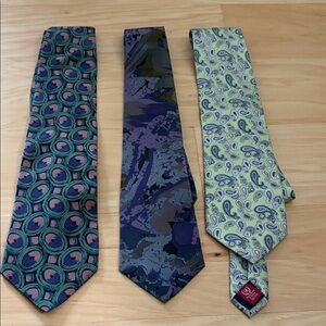 Chaps Men's Tie Set - Green, Purple, Yellow